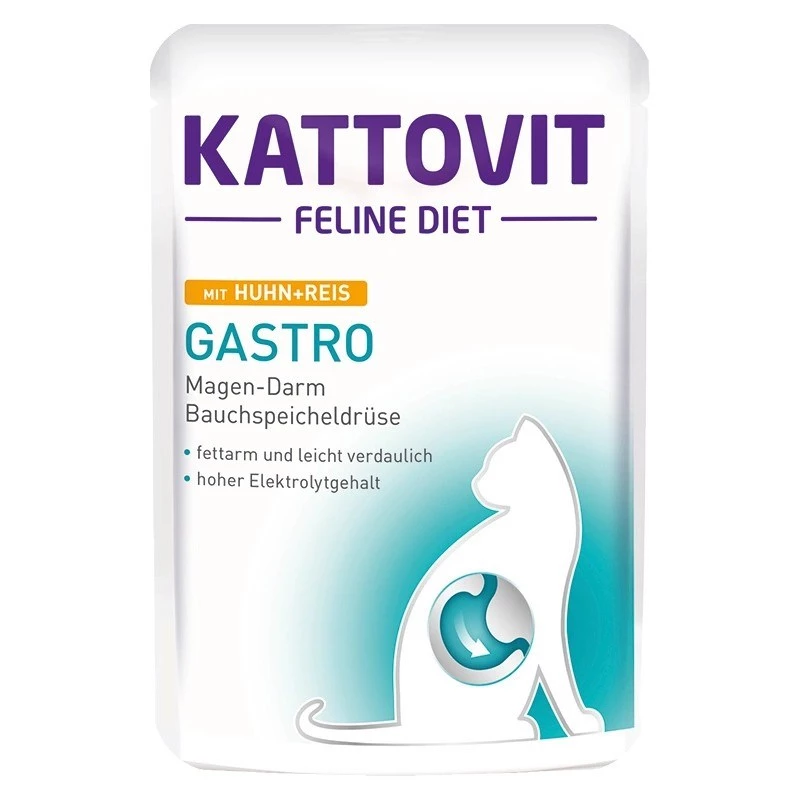 KATTOVIT Feline Diet Gastro šlapias kačių ėdalas - 12 x 85 g