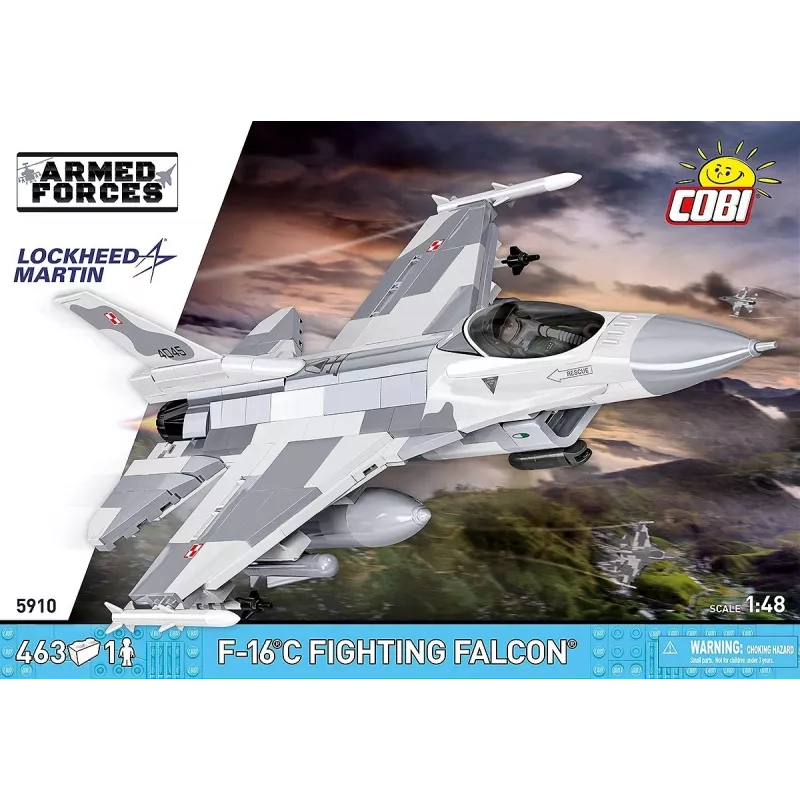 Konstruktorius Cobi F-16C Fighting Falcon — 463 dalys, mastelio modelio konstravimo rinkinys