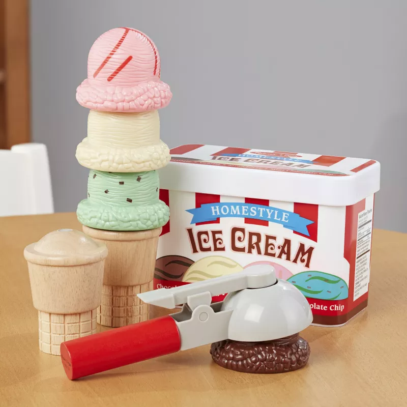 Melissa & Doug Scoop & Stack Ice Cream Set – ledų rinkinys vaidmenų žaidimams