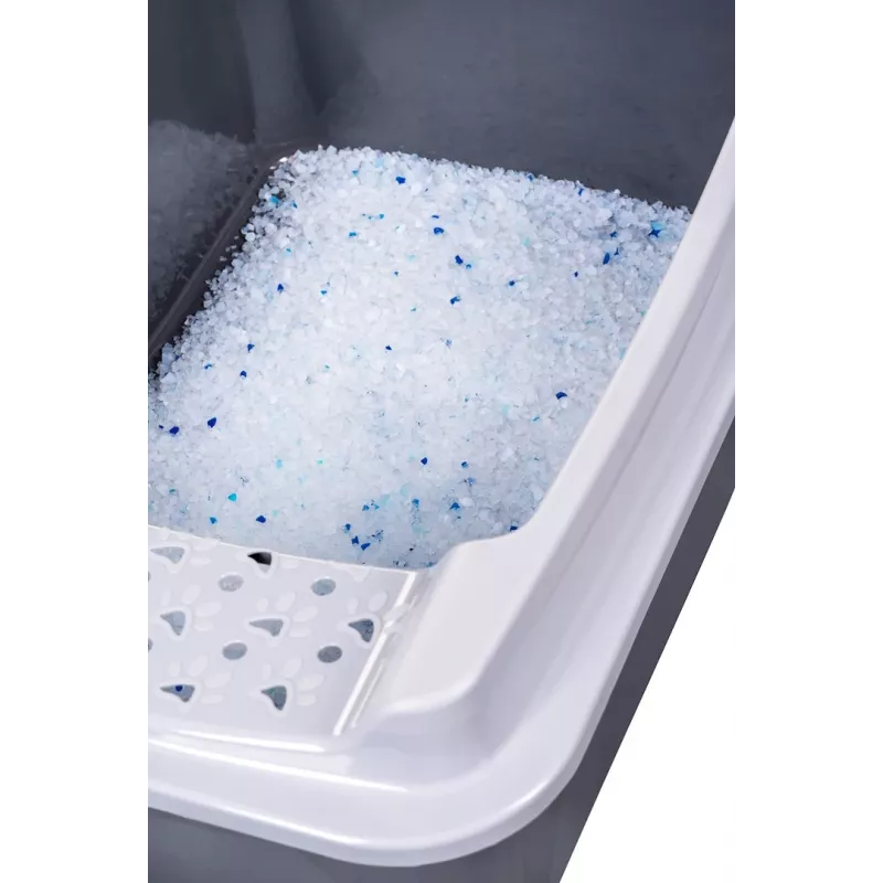 Kačių tualetas DIAMENTIQ Bonita pilkas plastikinis 571×392×209 mm, 1 kg