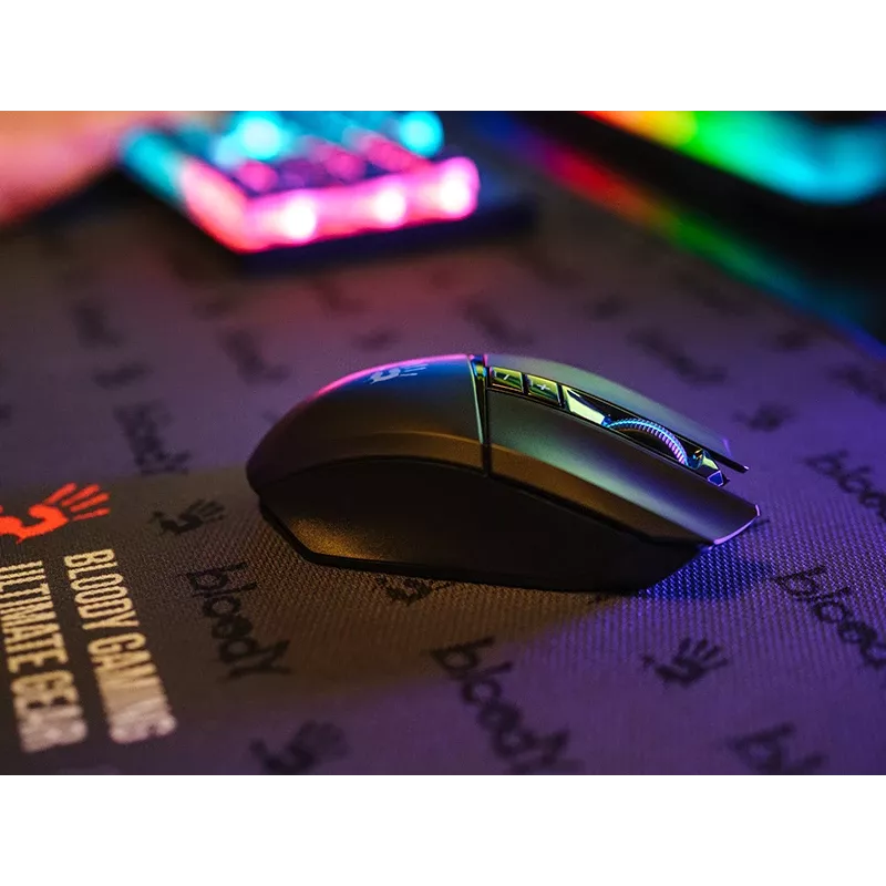 A4TECH BLOODY Pelė R36 ULTRA Belaidė 2.4G+USB Juoda
