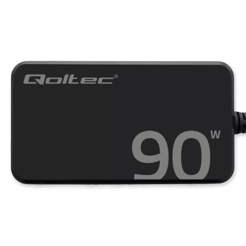 Qoltec 90W GaN Super Fast SLIM Wall Charger | XP | 5-20V | 4.5A | USB-C 3.1 | Nešiojamam kompiuteriui | MacBook | Išmaniajam telefonui | + laidas
