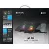 Nešiojamojo kompiuterio aušinimo padėklas DEFENDER NS-510 su 2 ventiliatoriais, 2×USB prievadais ir RGB apšvietimu