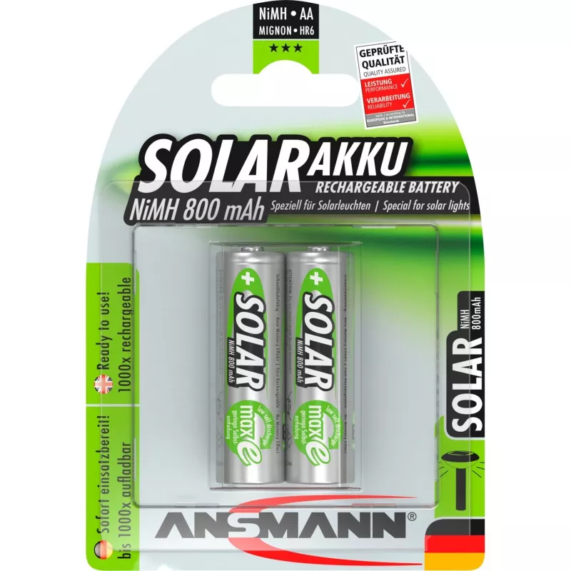 Įkraunama baterija ANSMANN 5035513, 1,2 V, 800 mAh, NiMH, AA (Mignon), 2 vnt.