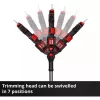 Genėjimo žirklės EINHELL GP-LS 18/28 Li T BL-Solo — belaidės teleskopinės aplenkiminės genėjimo žirklės, 18 V, pjovimo galia 2,8 cm, aliumininis kotas