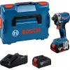 Akumuliatorinis smūginis veržliaraktis Bosch GDR 18V-215 su 2x 4,0 Ah akumuliatoriais