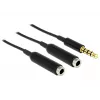 Garso kabelis DeLOCK 65575 0,25 m 3,5 mm 2 x 3,5 mm Juodas