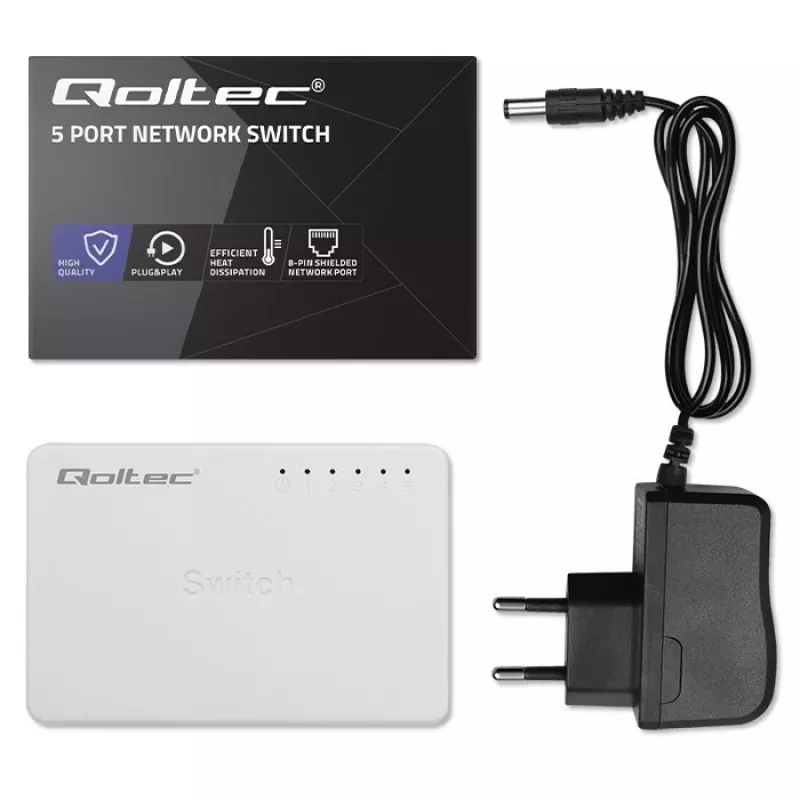 Tinklo jungiklis 5xRJ45 100Mbps LAN