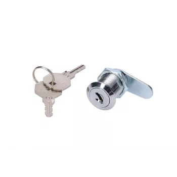 Spynelė spintoms Extralink ROUND LOCK FOR CABINETS, apvali spintos durelių spyna, sidabrinė