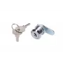 Spynelė spintoms Extralink ROUND LOCK FOR CABINETS, apvali spintos durelių spyna, sidabrinė