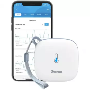 Govee H5179 belaidis daugiafunkcis jutiklis temperatūrai ir drėgmei matuoti su Bluetooth