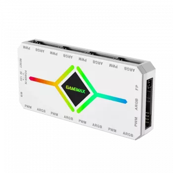 Gamemax V4.0 ARGB PWM HUB WT | Baltas | Ventiliatorių ir RGB šakotuvas