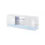 TV spintelė cama meble QIU 160 — MDF baltas blizgus, 1600×420×570 mm