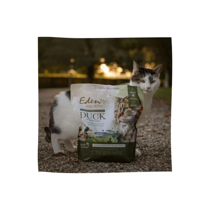 EDEN Duck & Sardine - sausas ėdalas katėms - 1,5 kg