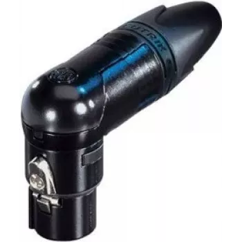 NEUTRIK XLR jungtis, lizdas, kampuotas, 4 poliai, juoda NC4FRX-B