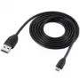 USB laidas HTC DC M410 Micro-USB A į USB A juodas