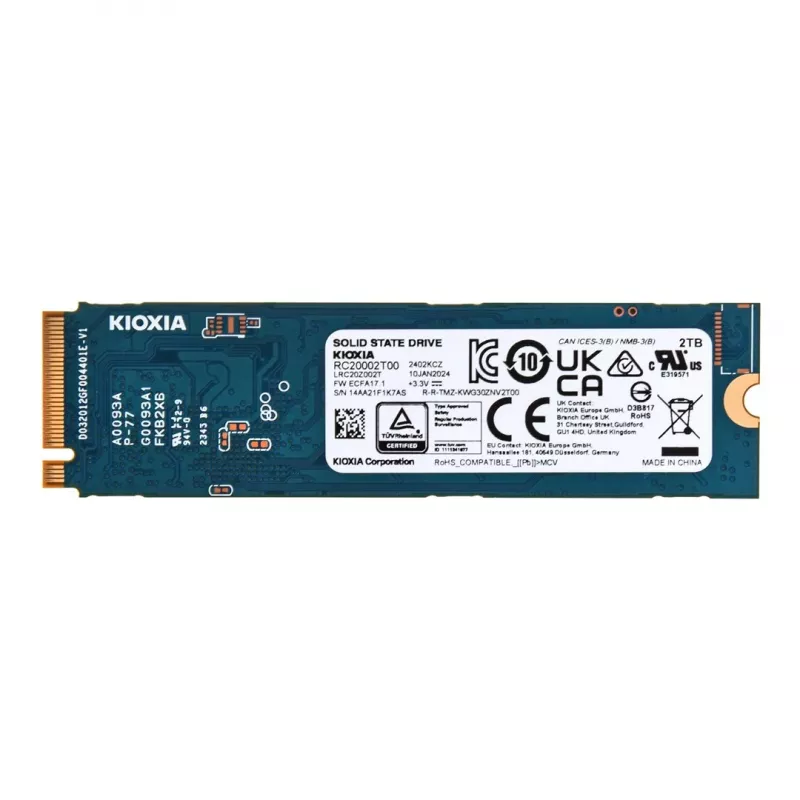 SSD diskas Kioxia 2 TB M.2 PCI Express 3.1a NVMe EXCERIA G2