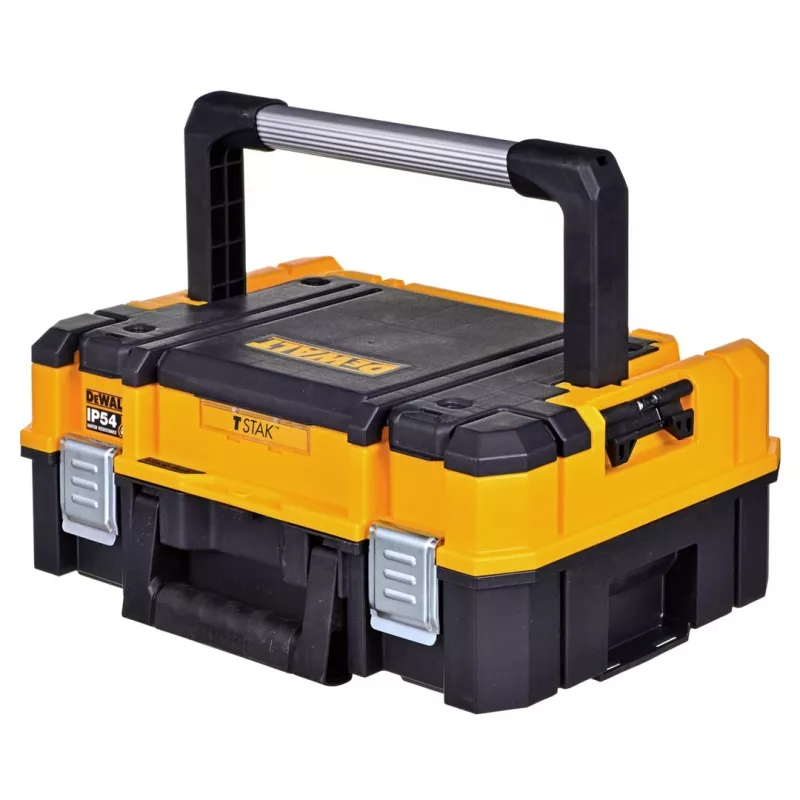 Dėklas įrankiams DeWalt DWST83344-1, vandeniui atsparus, geltonas, 440×183×332 mm, 2 rankenos, užrakinimas