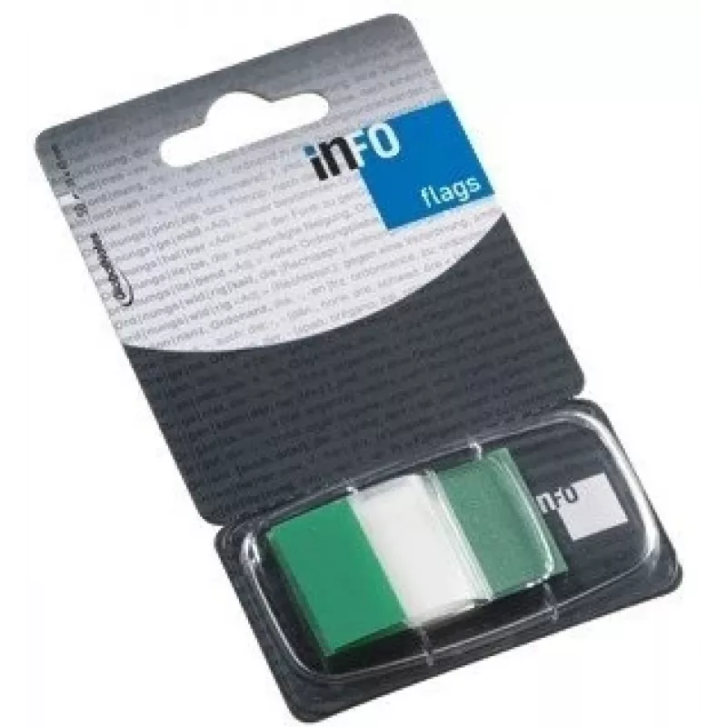 Lipniosios indeksinės etiketės Nenurodyta Global Notes 0718-204 25×43 mm žalios