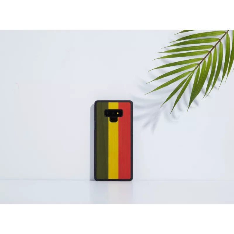 Apsauginis dėklas Samsung Galaxy Note 9 medinis ir polikarbonatinis Reggae Black