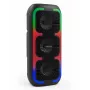 Nešiojamas stereo garsiakalbis SQUEAK SQ1009 – Bluetooth 5.3, 45W RMS, 10h baterija, FM, USB, AUX, LED, 1800 mAh, Juodas