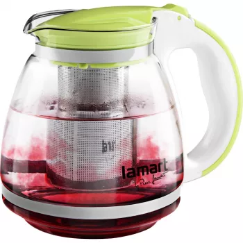 Infuzeris stiklinis Lamart LT7028 žalias permatomas 13 cm skersmuo 155 mm aukštis