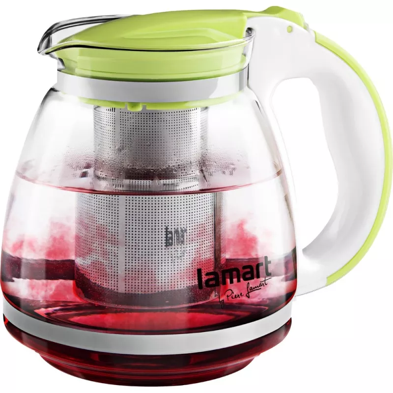 Infuzeris stiklinis Lamart LT7028 žalias permatomas 13 cm skersmuo 155 mm aukštis