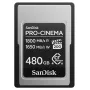 SanDisk PRO-CINEMA CFexpress Type A Card - 480GB, 480 GB, CFexpress Type A, 1800 MB/s, 1650 MB/s, Tropfsicher, Staubresistent, Wasserfest, Schwarz, Me