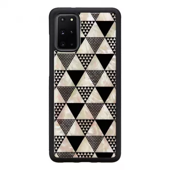 Apsauginis dėklas iKins Samsung Galaxy S20+ – juodas piramidinis raštas