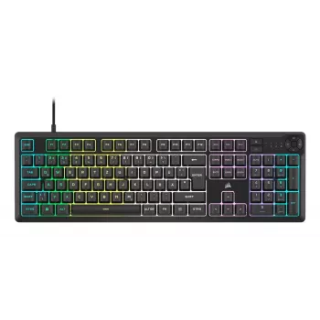 Corsair K55 CORE RGB klaviatūra žaidimams USB QWERTZ vokiška juoda