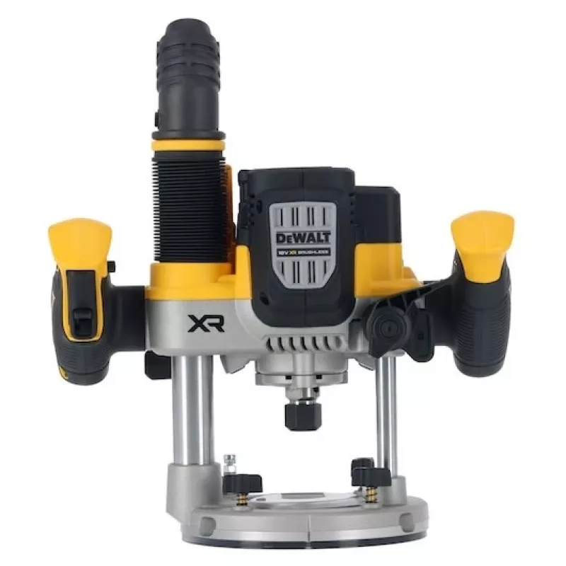 Plunginis frezatorius DeWalt DCW620NT-XJ, akumuliatorinis, bešepetėlis, 18 V, 1600 W, 11–23 tūkst. aps./min., 12,7 mm griebtuvas, dulkių išmetimas, LED, 3,6 kg, dėklas