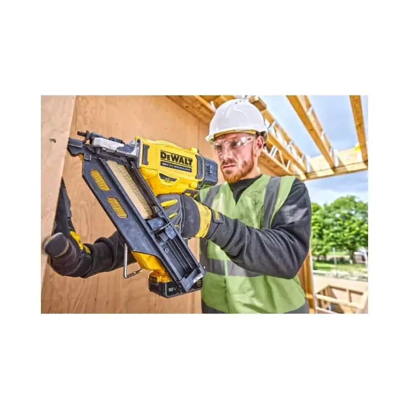Vininis pistoletas DeWALT DCN930N-XJ 18V belaidis, kampuotas dėtuvės, 2,8 mm, 5–90 mm kabės, talpa 55 vnt.