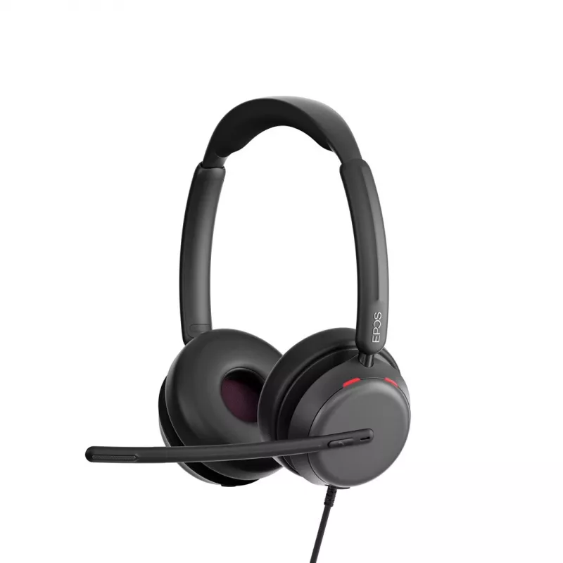 Ausinės EPOS IMPACT 860 ANC laidinės, ant galvos, biurui / skambučių centrui, USB-C, juodos