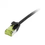 Pataisos laidas RJ45, CAT6A 500 MHz, 0,15 m, juodas, U/FTP, plonas apvalus d=3,8 mm, TPE/LSZH (Superflex), AWG32, su Cat.7 žaliava, Synergy 21 (S217310V3)