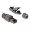 DeLOCK RJ45 kištukas Cat.8.1 STP beįrankis juodas