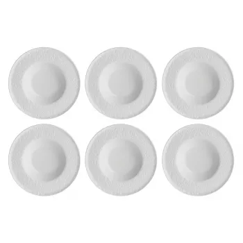 Sriubos lėkštės LA PORCELLANA BIANCA Bosco White 23 cm, 6 vnt. rinkinys