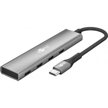 Goobay Slim 4-Port USB-Hub USB-C iki 5 Gbit/s - Kištukas > 4x Lizdas (76564)