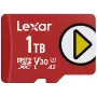 „Lexar“ 1 TB „MicroSDXC“ UHS-I Class 10 U3 V30 atminties kortelė (raudona), skaitymas 205 MB/s, rašymas 140 MB/s