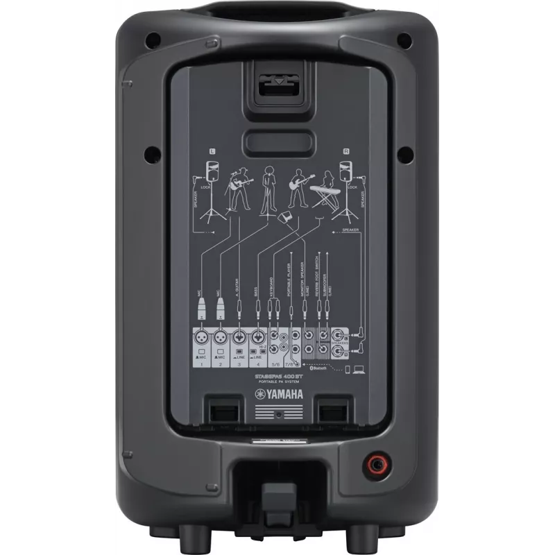 Nešiojama PA sistema YAMAHA Stagepas 400BT — 400 W, 2 krypčių, 10 kanalų sumikseris, Bluetooth 4.1, juoda