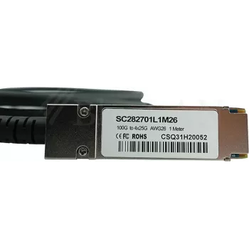 Tiesioginio prijungimo varinis (DAC) kabelis CBO QSFP28 į 4×SFP28, 3 m ilgio