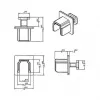 Apsauginis kištukinis dangtelis DELOCK 64010, polipropilenas, juodas, 12,2×15,2×12 mm, pakuotė po 10 vnt.