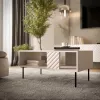 Kavos stalas Cama LUCCA suolas/stalas 100x55x46 cm, kashmyras, stačiakampis pilkas viršus