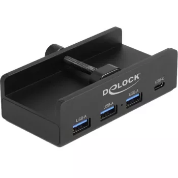 DeLOCK 64284 USB 3.2 Gen 2 šakotuvas (USB Type-A, 4 prievadai, 5000 Mbit/s, juodas)