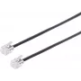 S/CONN 6m RJ11 juodas permatomas laidas TC 70086 50318 ShiverPeaks
