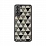Apsauginis dėklas iKins Samsung Galaxy S21+ — piramidinis raštas, juodas