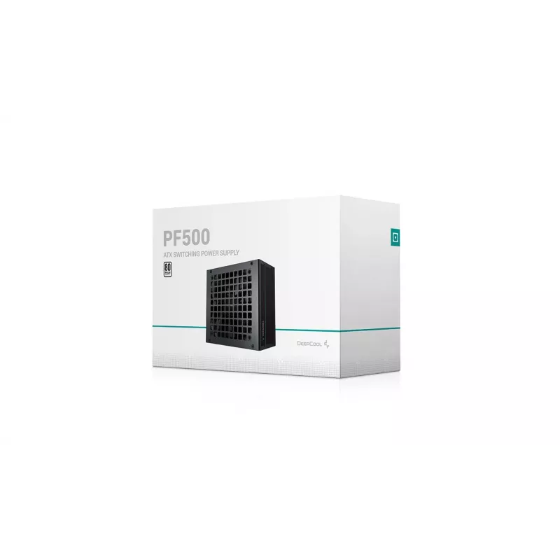 Maitinimo blokas DeepCool PF500 500 W ATX 2.4, 80 PLUS, 120 mm ventiliatorius, 20+4 pin, 2×6+2 PCIe, 4×SATA