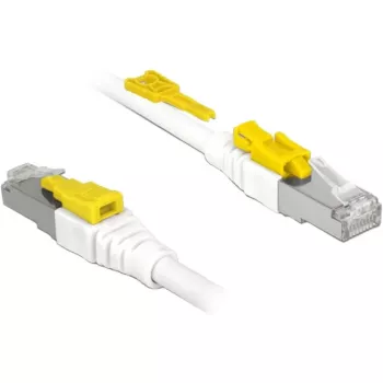 DeLOCK 85335 tinklo kabelis Cat6a S/FTP 5 m baltas su užrakinamu RJ-45 kištuku
