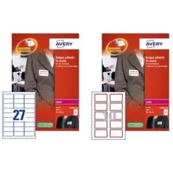 Avery L4785-20.FR White lipdukų lapai