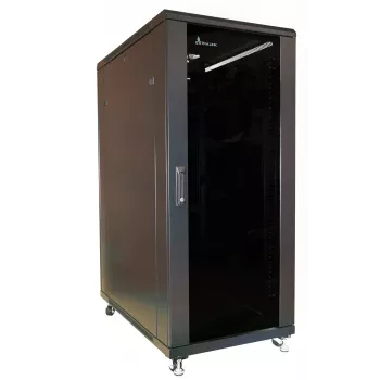 Grindinis stovas Extralink Rackmount spinta 32U 600x600 Juoda