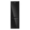 Amica FK3506D.2F(E) šaldytuvas su šaldikliu apačioje, šaldytuvo talpa 226 l, šaldiklio 96 l, Total No Frost, E energijos klasė, juodos spalvos